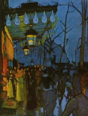 Avenue de Clichy, Five Oil painting by Louis Anquetin
