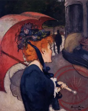 Woman with Umbrella by Louis Anquetin Oil Painting