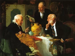 The Antique Dealer by Louis C. Moeller Oil Painting