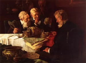 The Appraiser by Louis C. Moeller Oil Painting