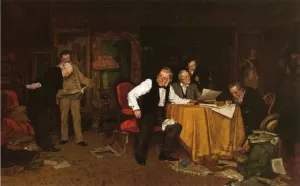 The Bibliomaniacs by Louis C. Moeller Oil Painting