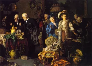 The Connoisseurs by Louis C. Moeller Oil Painting