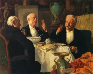 The Toast by Louis C. Moeller Oil Painting