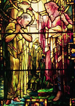The Baptism of Jesus by Louis Comfort Tiffany Oil Painting