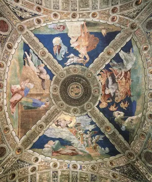 Ceiling (Stanza di Eliodoro) by Louis-Joseph-Raphael Collin Oil Painting