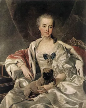 Portrait of Catherina Golitsyna by Louis Michel Van Loo Oil Painting