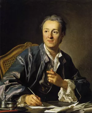 Portrait of Denis Diderot by Louis Michel Van Loo Oil Painting