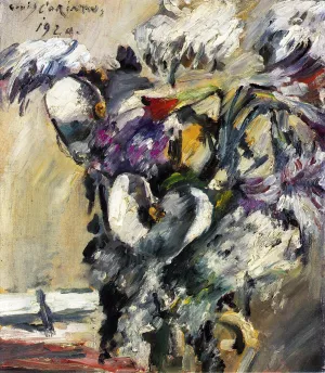 Chrysanthemms and Calla by Lovis Corinth Oil Painting