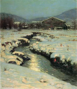 Woodstock Meadows in Winter by Lowell Birge Harrison Oil Painting