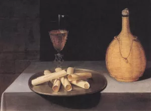 Le Dessert de Gaufrettes by Lubin Baugin Oil Painting