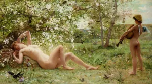 Springtime Awakening by Luc-Olivier Merson Oil Painting