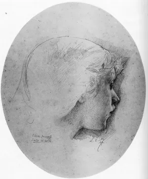 Study for the Head of an Angel in Saint Isidore by Luc-Olivier Merson Oil Painting