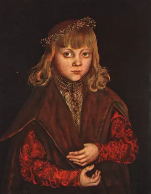 A Prince of Saxony Oil painting by Lucas Cranach The Elder