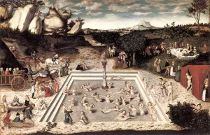 The Fountain of Youth by Lucas Cranach The Elder Oil Painting