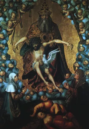 The Trinity by Lucas Cranach The Elder Oil Painting