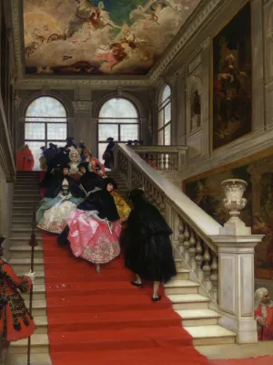 The Masked Ball by Lucius Rossi Oil Painting
