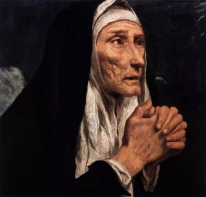 St Monica by Luis Tristan De Escamilla Oil Painting