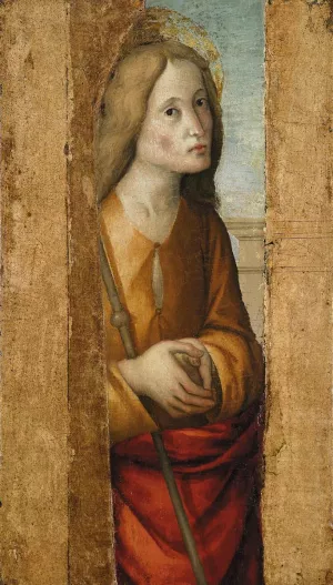 Figure of a Saint by Macrino D'Alba Oil Painting