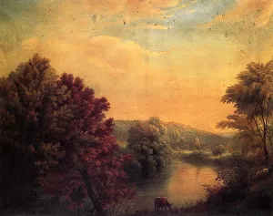 View on Mohawk from Frankford Road by Manneville E. D. Brown Oil Painting