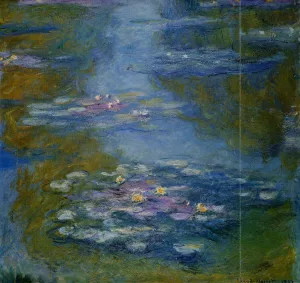 Water-Lilies by Manuel Wssel De Giumbarda Oil Painting