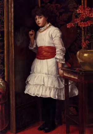The Red Sash by Maria Matilda Brooks Oil Painting