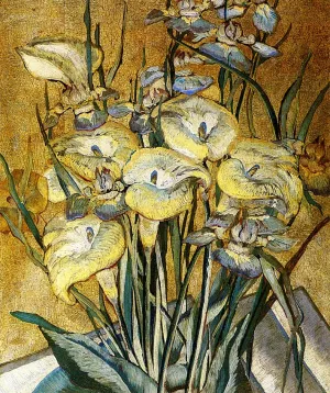 Irises and Calla Lilies by Maria Oakey Dewing Oil Painting