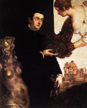 Portrait of Ottavio Strada by Marietta Robusti Oil Painting