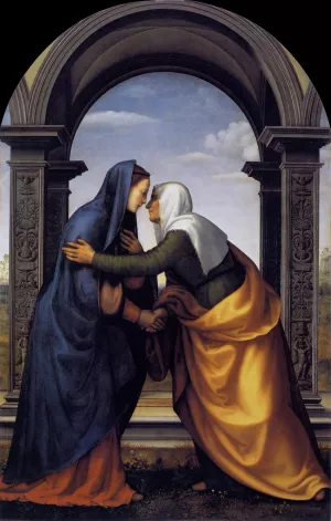 Visitation by Mariotto Albertinelli Oil Painting