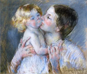 A Kiss for Baby Anne 3 by Mary Cassatt Oil Painting