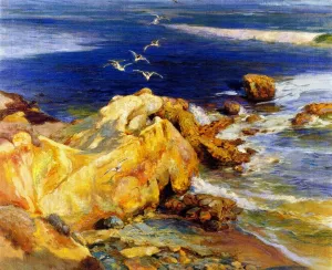 Laguna Beach by Mathias J Alten Oil Painting
