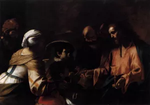 A Mother Entrusting Her Sons to Christ by Mattia Preti Oil Painting