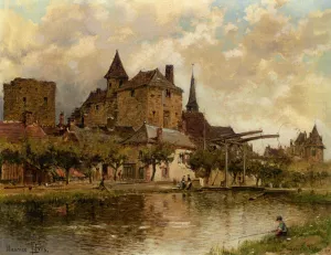 Le chateau a Mennetou-sur-Cher by Maurice Levis Oil Painting