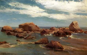 Coastal Scene - Rocky Coast by Mauritz F. H. De Haas Oil Painting