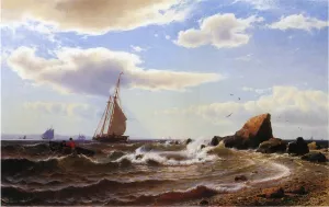 Off Orient Point, Long Island by Mauritz F. H. De Haas Oil Painting