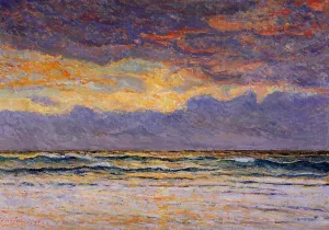 Sunset: Margat by Maxime Maufra Oil Painting