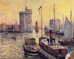 The Port of La Rochelle at Twilight by Maxime Maufra Oil Painting