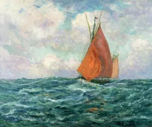 Tuna Boat at Sea by Maxime Maufra Oil Painting