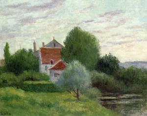 Auvers-sur-Oise, Landscape by Maximilien Luce Oil Painting