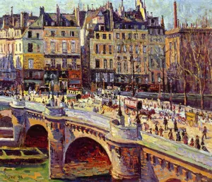 The Quai Conti, Daytime by Maximilien Luce Oil Painting