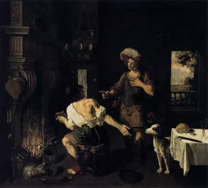 Esau and Jacob by Michel I Corneille Oil Painting