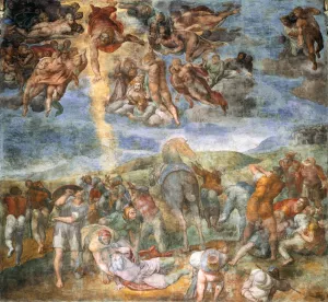 The Conversion of Saul by Michelangelo Oil Painting