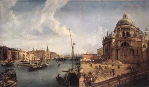 The Grand Canal Near The Salute by Michele Marieschi Oil Painting