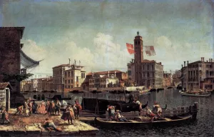 The Grand Canal with the Palazzo Labia and Entry to the Cannareggio by Michele Marieschi Oil Painting