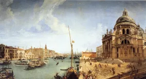 Veduta of the Basilica della Salute by Michele Marieschi Oil Painting