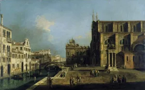 View of Campo SS. Giovanni e Paolo, Venice by Michele Marieschi Oil Painting