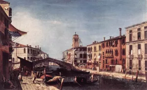 View of the Rio di Cannareggio by Michele Marieschi Oil Painting