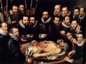 Anatomy Lesson of Dr. Willem van der Meer by Michiel Jansz Van Miereveld Oil Painting