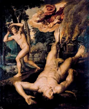 Killing of Abel by Michiel Van Coxcie Oil Painting