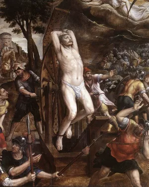 The Torture of St George by Michiel Van Coxcie Oil Painting