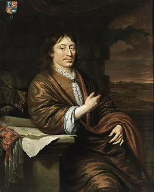 Portrait of Gerard Pietersz. Hulft by Michiel Van Musscher Oil Painting